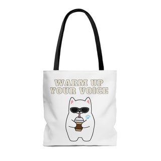 Warm Up Your Voice Musical Kitten Tote Bag