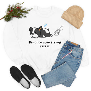 Practice Open Strings Musical Kitten Unisex Crewneck Sweatshirt