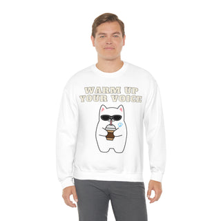 Warm Up Your Voice Musical Kitten Unisex Crewneck Sweatshirt