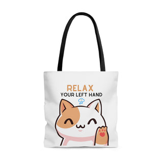 Relax Your Left Hand Musical Kitten Tote Bag