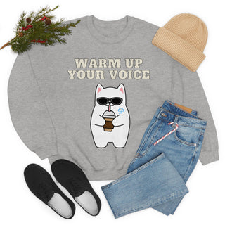 Warm Up Your Voice Musical Kitten Unisex Crewneck Sweatshirt