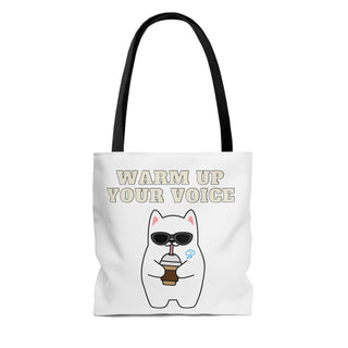 Warm Up Your Voice Musical Kitten Tote Bag