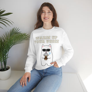 Warm Up Your Voice Musical Kitten Unisex Crewneck Sweatshirt