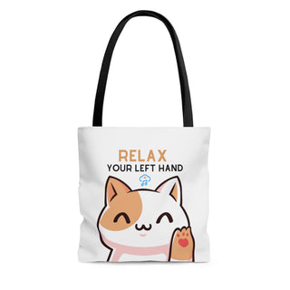 Relax Your Left Hand Musical Kitten Tote Bag