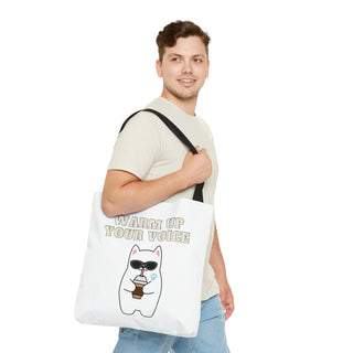 Warm Up Your Voice Musical Kitten Tote Bag