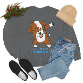 You Ready Lesson Time Musical Dog Unisex Crewneck Sweatshirt