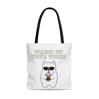 Warm Up Your Voice Musical Kitten Tote Bag