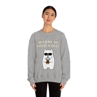 Warm Up Your Voice Musical Kitten Unisex Crewneck Sweatshirt