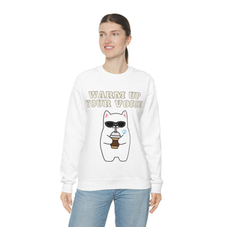 Warm Up Your Voice Musical Kitten Unisex Crewneck Sweatshirt