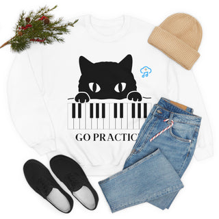 Go Practice Musical Kitten Unisex Crewneck Sweatshirt