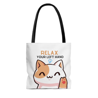 Relax Your Left Hand Musical Kitten Tote Bag