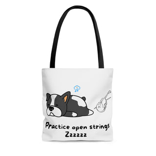 Practice Your Open Strings Musical Dog Tote Bag