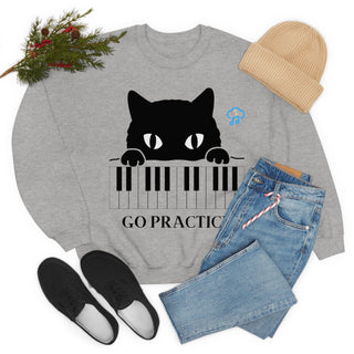 Go Practice Musical Kitten Unisex Crewneck Sweatshirt