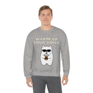 Warm Up Your Voice Musical Kitten Unisex Crewneck Sweatshirt