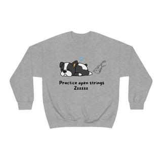 Practice Open Strings Musical Kitten Unisex Crewneck Sweatshirt