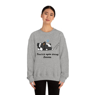 Practice Open Strings Musical Kitten Unisex Crewneck Sweatshirt