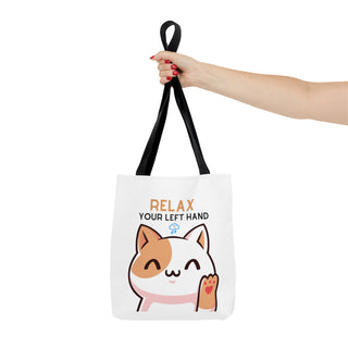 Relax Your Left Hand Musical Kitten Tote Bag