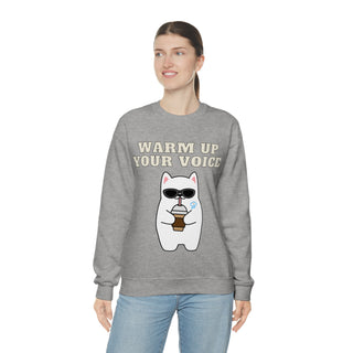 Warm Up Your Voice Musical Kitten Unisex Crewneck Sweatshirt