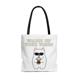 Warm Up Your Voice Musical Kitten Tote Bag