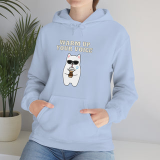 Warm Up Your Voice Musical Kitten Unisex Hooded Sweatshirt