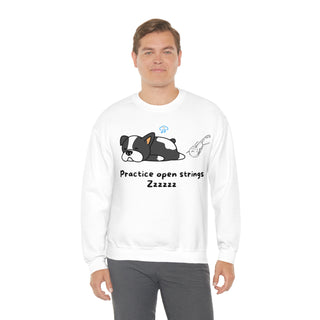 Practice Open Strings Musical Kitten Unisex Crewneck Sweatshirt