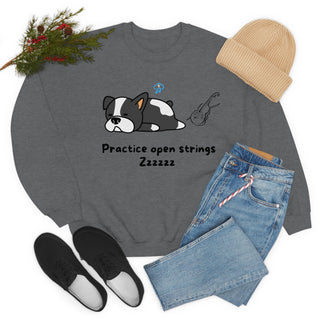 Practice Open Strings Musical Kitten Unisex Crewneck Sweatshirt