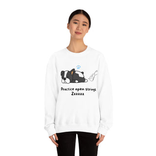 Practice Open Strings Musical Kitten Unisex Crewneck Sweatshirt